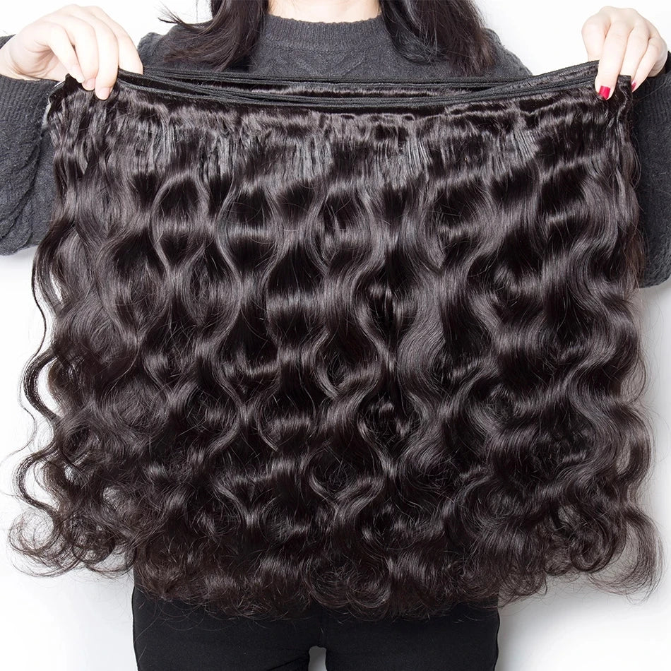 12A 100% Human Hair Bundles Body Wave Bundles Human Hair 30 Inch Body Wave Hair Weave 1Pc/100G Natural Raw Human Hair Extensions