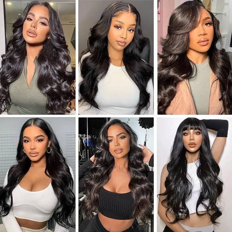 100% Brazilian Remy Clip-In Body Wave Hair Extensions - 8 Pieces, 120g with 18 Clips for Women